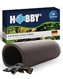 HOBBY Aquaristik Catfish Cave M I 5 x 12 cm I Brut- und Versteckhöhle aus gebranntem Ton für Welse I Aquarium Dekoration I Deko Höhle für Welse, Krebse und Garnelen I natürliches Aquariumzubehör