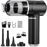 Piarhlie Handstaubsauger Akku Kabellos 30000Pa - Mini Auto Staubsauger mit Bürstenloser Motor Stark Autostaubsauger Handsauger für Autos, Büros, Schlafzimmer, Küche, Wohnzimmer, Tierhaare