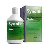 Synofit Grünlippmuschel Flüssig 400 ml - Für die Gelenkfunktion - 100% Reine Grünlippmuschel GLMax®, Bio-Curcumin Bio-CM100®, Ribes Nigrum, Natives Kollagen und Teufelskralle