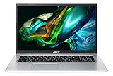 Acer Aspire 3 (A317-53-32WF) Laptop | 17, 3' FHD Display | Intel Core i3-1115G4 | 8 GB RAM | 512 GB SSD | Intel UHD Graphics | Windows 11 | QWERTZ Tastatur | Silber