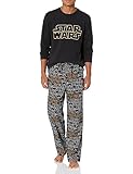 Amazon Essentials Star Wars Herren Schlafanzug-Schlaf-Sets Flanell, 2er-Pack, Star Wars Logo - Mens Flannel, M