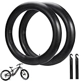 26 x 4,0 Fat Bike Schläuche (2er-Pack) mit AV35 Schrader-Ventil – ideal für Fat Tire Elektrofahrräder und Mountainbikes (inkl. 2 Reifenheber)