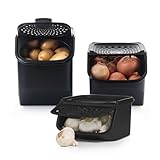 Tupperware Set - PotatoSmart 8,3L, OnionSmart 5,5L & GarlicSmart 2,3L - Innovativer Kartoffel-, Zwiebel- & Knoblauchbehälter mit optimaler Luftzirkulation - Stapelbares Design - spülmaschinenfest