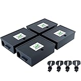 Mice&Co Profi Mausefalle Köderstation für Mäuse und kleine Nagetiere - abschließbare Köderbox - Nagetierköderstation, Mausköderboxen | Packe 4 Einheiten