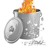 Brennkäfig - Edelstahl Papierverbrennungsfass Verbrennungstonne | Hitzebeständiges Brennfass Für Camping Bauernhof Balkon Abfall Holz Garten Kamin Feuerstellen