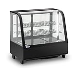 Royal Catering RCCC-100-BT Kühlvitrine 100 L 3 Ebenen schwarz Kühltheke Kuchenvitrine Kuchentheke Kalte Theke