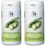 Avitale Bittergurke Kapseln mit standardisiertem Frucht-Extrakt der Bittergurke (Momordica Charantia) u. Vitamin B6 für einen normalen Homocysteinspiegel, 60 Kapseln (Packung mit 2)