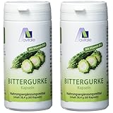 Avitale Bittergurke Kapseln mit standardisiertem Frucht-Extrakt der Bittergurke (Momordica Charantia) u. Vitamin B6 für einen normalen Homocysteinspiegel, 60 Kapseln (Packung mit 2)