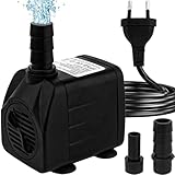 COKDEZ Mini Wasserpumpen(600L/H, 10W), Ultra Leise Aquarium...