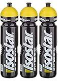 Isostar Sport Trinkflasche 1000 ml - BPA-frei - Wasserflasche für Laufen, Radfahren, Gym, Wandern - Praktischer und auslaufsicherer Push & Pull Verschluss (3x1000 ml )