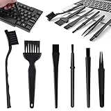 6 Stück Antistatische Bürsten,Reinigungspinsel,Klein Tragbar Antistatische ESD Bürste,Staubpinsel,Pc Cleaning Kit,Pc Reinigungsset, Für Reinigung Pc,Tastatur,Leitfähigen Boden,Leiterplatte