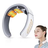 Nackenmassagegerät, Intelligentes Nackenmassagegerät mit 42°C Wärmetherapie, 6 Modi 9 Intensitätsstufen Tragbares Elektrisches Massagegerät für Zuhause Büro Reise