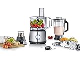 SEVERIN Multifunktionale Küchenmaschine zum Kneten, Rühren, Reiben, Raspeln, Mahlen u.v.m., Food Processor mit umfangreichem Zubehör, hochwertiger Multi-Zerkleinerer, KM 3892