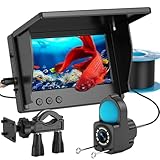 TMACTIME 1080P HD Fischfinder Echolot Angeln mit 4.3-Zoll-LCD, 15 m Wasserdichtem IP68-Kabel und 6 IR-Nachtsichtlichtern, Tragbarer Unterwasserkamera zum Angeln auf EIS, im See, vom Boot und Kajak