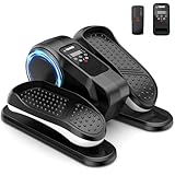 YAMO YE10 Untertisch-Ellipsentrainer, Mini-Heimtrainer für Senioren & Büro – 12 Geschwindigkeiten, Manueller/Automatischer Modus, Vorwärts & Rückwärts, LED-Touchscreen & Fernbedienung, tragbar, Weiß