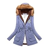 Kurze Daunenjacke für Damen, mit Kapuze, warm, Winter, dicker Mantel, Fleece, Daunenjacke, lange Ärmel, Kapuze, Reißverschluss, Softshell, warm, ultraleicht, gesteppt, Poncho, kurzer Reißverschluss