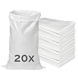 Garronda Polypropylensack 105 x 65 cm 20 Stück Getreidesack aus PP für Lagerung & Sand, reißfest, 50 kg belastbar – vielseitig einsetzbar: Gewebesäcke, Sandsäcke, Gartensack, Hochwasserschutz GD-0161