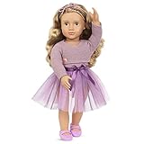 Our Generation - Puppe Savannah mit lila Ballett-Outfit, Ballettschuhe, Blonde Haare, Blaue Schlafaugen, beweglich, 46cm - ab 3 Jahren - 45366