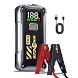 Starthilfe Powerbank 4000A Tragbare Auto Starthilfe 12V (Bis Zu 9,0L Benzin Oder 7,5L Diesel) LCD Display LED Licht Starthilfegeräte Autobatterie Booster für SUV Motorrad Rasenmäher