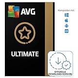 AVG Ultimate 2024 - Virenschutz-Paket mit AVG Secure VPN und AVG TuneUp zur Beschleunigung des PCs - für Windows, macOS, iOS und Android | 10 Gerät | 1 Jahr | PC/Mac | Aktivierungscode per Email