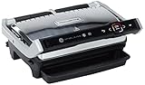 Rowenta GR760D OptiGrill Elite XL Elektrische Grillpfanne mit abnehmbaren Platten, intelligentes Innengrill, Kochassistent, 16 Automatikprogramme, 2200W, 8 Personen, inkl. Rezeptbuch, Silber / Schwarz