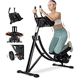 HVO Bauchtrainer Bauchmuskeltrainer für Zuhause: Bauch Po Fitness Gerät Multifunktions Trainingsgerät Ganzkörpertrainer Trainer Bauchmuskeltraining Abdominal Ab Machine, Bis 200kg Schwarz