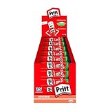 Pritt Klebestift, sicherer und kinderfreundlicher Kleber für Kunst und Bastelarbeiten, starker Klebstoff für Schule & Bürobedarf, 24x22g Pritt Stift