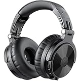 OneOdio Bluetooth Kopfhörer Over Ear [Bis zu 110 Std & BT 5.2] Kopfhörer Kabellos Bluetooth mit 50mm Treiber, HiFi Stereo Faltbares Wireless Headphones mit Mikrofon für Laptop/Handy/PC - Schwarz