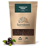Bio Açai-Pulver von SAMSKARA | Organisches Acai-Beeren Pulver (Açai-Pulver) aus Fruchtpüree, reich an essentiellen Vitaminen und Mineralien | 250 g – Charge 2024, garantierte Frische