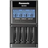 Panasonic eneloop 52065 eneloop pro, Intelligentes Schnellladeger?t mit LCD-Display, fr 44200 Ni-MH Akkus AA/AAA, mit Refresh-Modus, 52100, Schwarz