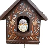 Kinetics Vogelhaus-Wanddekoration mit drehbarem und schwingendem Vogel, der bewegliche Schatten für magische Raumatmosphäre erzeugt, Holzvogelhaus mit beweglichen Vogeldekorationen