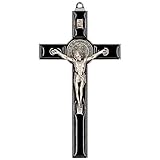 Motivationsgeschenke Kruzifix Benediktus Kreuz Korpus Metall emailliert lackiert 20 cm Wandkreuz