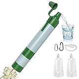 Wasserfilter Outdoor,4000L Tragbarer Mini Wasserfilter System,Notfall Wasserreiniger für Camping Wandern und Reisen Notfall Bereitschaft Wasseraufbereitung