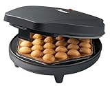 Bestron Bubble-Waffeleisen, Waffelmaker für Bubble Waffeln zum Befüllen mit Eis, Schokolade oder Obst, mit Backampel & Antihaftbeschichtung, 700 Watt, Farbe: Mattschwarz
