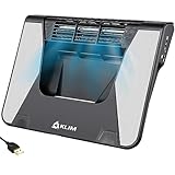 KLIM Airflow + Laptop Kühler + Kühle Luft strömt herein, heiße Luft strömt aus + Innovative Querstrom-Turbinen für hohe Leistung + Hochwertige Materialien + 10-17'