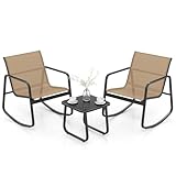 FANTASK Balkonmöbel mit 2 Stühle und Tisch, 3-TLG. Terrassenmöbel, Gartenmöbel Set Gartenmöbel Set, Gartengarnitur für Terrasse, Balkon, Garten (Braun)