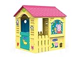 Chicos - Peppa Pig Spielhaus fur Kinder Outdoor | Robuster und langlebiger Kunststoff | Schnelle und einfache Montage | Gartenhaus für Kinder ab 2 Jahren | Peppa Wutz (89503)
