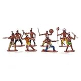 TOYANDONA 13 Stücke Figuren Modell Spielzeug Cowboys Indische Figuren Spielset Wild West Cowboys Indianer Spielzeug Kunststoff Native Figuren Modelldekorationen Miniatur Kit Action Figure