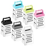 AOZUO 6 Stück Mini Vierkantreibe, Mini Edelstahl Käsereibe, Multifunktional Kastenreibe mit Griff für Schokolade Zitrone Muskat Käse, Ingwer, Gemüse