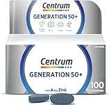 Centrum Generation 50+, 100 St. - Hochwertiges Nahrungsergänzungsmittel für Best Ager zur täglichen Komplettversorgung mit Mikronährstoffen - Verpackung kann variieren