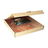 1 Salzstein (im fertigen Geschenkkarton) BBQ Salzplatte zum Grillen (2.2kg) 20x20x2,5cm; Salzhändler seit 1855