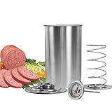 Holzsammlung Schinkenkocher Druckschinkenkocher, Edelstahl-Fleischpresse für gesundes hausgemachtes Fleisch mit Thermometer#003