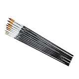 ARTSEWPLY 9 Stück Teiliges Pinselset für Nylonhaarpinsel für Aquarell Acryl und Ölgemälde Leicht und Tragbar für Schule und Kreative Projekte