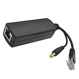 Uqezagpa Splitter-Booster-Modul-Konverter, RJ45-Ausgang, 52 V/48 V, 0,36 A, DC 5,5 x 2,1 mm Stecker-Eingang