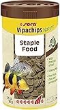 sera Vipachips Nature 250 ml | Hauptfutter mit 4% Insektenmehl | Schnell sinkende Chips für alle bodenfressende Fische | Ohne Farb- & Konservierungsstoffe | Ressourcenschonend & naturnahe Ernährung