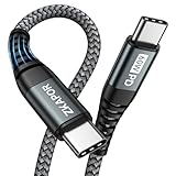 ZKAPOR Extra Lang USB C auf USB C Kabel 3M, USB C Kabel 60W Schnellladekabel USB Typ C für iPhone 15/15 Pro Max, Samsung Galaxy S23 /S22, Pad Pro, Air, Huawei P40 /Mate 60, Pixel -Grau