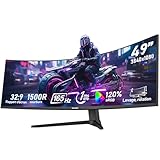 Gawfolk PC-Monitor Ultra Large 49 Zoll 1500R Curved 165Hz Gaming Computer Monitor