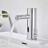Auralum Badarmatur Infrarot Sensor Wasserhahn Bad Automatisch Induktion Mischbatterie fürs Waschbecken Badezimmer Handwaschbecken