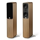 Q ACOUSTICS 5040 Einzelner Standlautsprecher Holme Oak – 12,7 cm Mittel-/Bass-Treiber, 2,5 cm Hochtöner – TV-Lautsprecher für Surround-Sound-System – Vinyl-Schallplattenspieler-Lautsprecher HiFi,