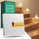 Scandinavian home 6er Set LED Treppenbeleuchtung...